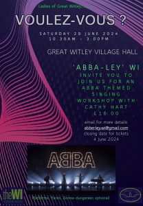 VOULEZ- VOUS Abba Themed Singing Workshop @ Great Witley Village Hall