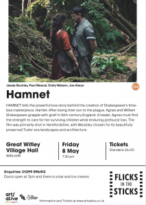 FILM NIGHT - Hamnet @ Great Witley Village Hall