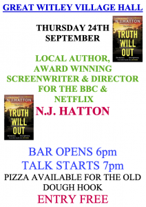 TALK by N J HATTON - Local Author - Free Event @ Great Witley Village Hall