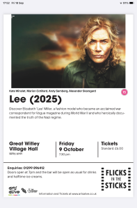 FILM NIGH - Lee (2025) @ Great Witley Village Hall